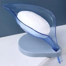 Load image into Gallery viewer, Non-slip leaf Shape Soap Box Bathroom Soap Holder Dish Storage Plate Tray Soap Holder Case Kitchen Supplies Bathroom Accessories Soap Dishes Sponge Container with Suction Cup Leaf Shape Self Draining for Bathroom Kitchen Sink
