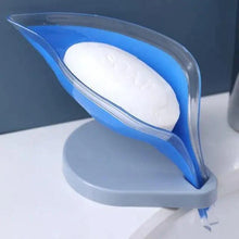 Load image into Gallery viewer, Non-slip leaf Shape Soap Box Bathroom Soap Holder Dish Storage Plate Tray Soap Holder Case Kitchen Supplies Bathroom Accessories Soap Dishes Sponge Container with Suction Cup Leaf Shape Self Draining for Bathroom Kitchen Sink
