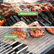 Load image into Gallery viewer, Non-stick Barbecue Mesh Mat Reusable Heat Resistance BBQ Baking Net Pad Kitchen Cooking BBQ Mat Liner Accessories Outdoor BBQ Tool  Non Stick BBQ Grill Mats Reusable BBQ Grilling Sheets Silicone Brush Easy to Clean BBQ Accessories

