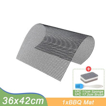 Load image into Gallery viewer, Non-stick Barbecue Mesh Mat Reusable Heat Resistance BBQ Baking Net Pad Kitchen Cooking BBQ Mat Liner Accessories Outdoor BBQ Tool  Non Stick BBQ Grill Mats Reusable BBQ Grilling Sheets Silicone Brush Easy to Clean BBQ Accessories
