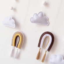 Load image into Gallery viewer, Nordic Healthier Style Cute Felt Clouds Shape Handmade Wall Hanging Fairy Tales Ornament Wooden Stick Tassel Pendant Hanging Ornaments For Kids Room Decoration Photography Props
