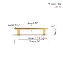 Load image into Gallery viewer, Nordic Luxury Drawer Knob Gold Wardrobe Cupboard Cabinet Handle Kitchen Door Pulls White Genuine Leather Furniture Knob Hardware Hole Center Modern Luxury Tree Bark Speckle Texture Cabinet Pull Hardware for Bedroom Kitchen
