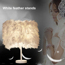 Load image into Gallery viewer, Novelty Feather Night Light Remote Fairy Copper Lamp for Home Living Room Bedroom Bedside Backlight Party Wedding Decoration Cute Study Lamps for Bedroom Décor
