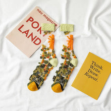 Load image into Gallery viewer, Novelty Harajuku Crystal Silk Tide Socks Funny Sunflowers Vines Flowers Happy Socks Casual High Quality Socks for Women
