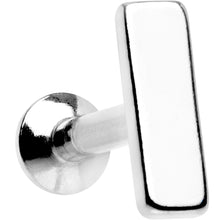 Load image into Gallery viewer, 3/16 6mm Steel Rectangle Internal Thread Daith Cartilage Tragus
