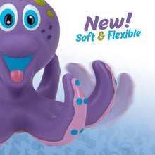 Load image into Gallery viewer, Nuby Floating Purple Octopus with 3 Hoopla Rings Interactive Bath Toy
