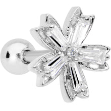 Load image into Gallery viewer, Clear CZ Gem Lil Lily Cartilage Tragus Earring
