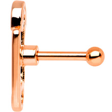 Load image into Gallery viewer, 16G 1/4 Rose Gold PVD Open Safety Pin Tragus Cartilage Earring
