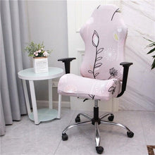 Load image into Gallery viewer, Office Computer Gaming Chair Covers Stretch Spandex Armchair Gamer Seat Cover Printed Household Racing Desk Rotating Slipcovers Soft Fit Universal Desk Rotating Chair Slipcovers, Removable Washable Anti-Dust Spandex Chair Protector Cover With Zipper
