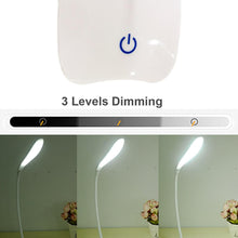 Load image into Gallery viewer, Office Desk LED Table Lamp USB Rechargeable Battery Bright Lamp Eye Care Mini Flex Room Desk Children's Lamp Bedroom Nightstand Decorative Table Lamp Cute Study Lamps for Bedroom Décor
