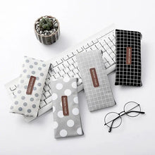 Load image into Gallery viewer, Office Simple Print Stationery Pencil Case Classic Design Pencil Pouch Simple Storage Bag
