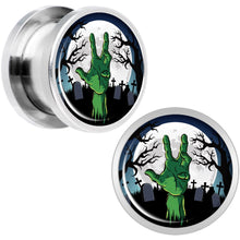 Load image into Gallery viewer, Cemetery Zombie Hand Halloween Plug Set 1/2
