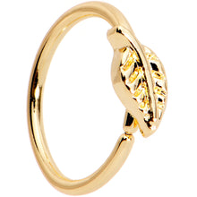 Load image into Gallery viewer, 20G 5/16 Gold PVD Little Leaf Seamless Circular Ring
