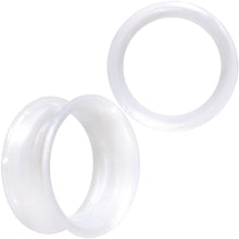 Load image into Gallery viewer, Thin Flexible White Silicone Tunnel Plug Set 6mm to 25mm
