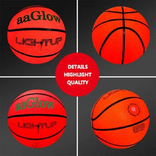 Load image into Gallery viewer, Orange Glowing No. 7 Fluorescent Basketball LED Luminous Cool Basketball Outdoor Indoor Game Training Sport Ball

