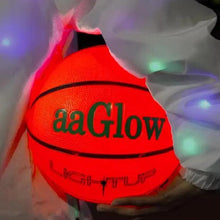 Load image into Gallery viewer, Orange Glowing No. 7 Fluorescent Basketball LED Luminous Cool Basketball Outdoor Indoor Game Training Sport Ball
