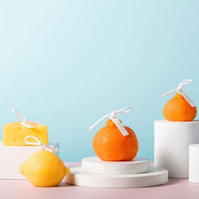 Load image into Gallery viewer, Orange Shaped Scented Candle Fruit Soy Wax Candle Smokeless Oil Aromatherapy Candle Cool Candles Shaped Candles Novelty Candle for Wedding Holiday Birthday Party Decor Aesthetic Candles for Women with Flower Fragrance
