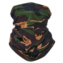 Load image into Gallery viewer, Outdoor Balaclava Bandana Uv Biker Cover Scarf Seamless Magic Headband Camouflage Neck Gaiter Face Cover Headwear Scarf Uniesx Men Women Bandanas Polyester Breathable Windproof Anti UV Neck Cover Camping Hiking Climbing Face Mask Headband
