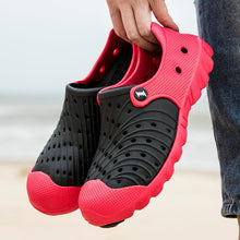 Load image into Gallery viewer, Outdoor Men Sandals Summer Hole Shoes Rubber Clogs Men Garden Shoes Black Beach Sandals Slippers Breathable Lightweight Sandals Unisex Beach Quick Drying Sandals Couple Outdoor Slippers
