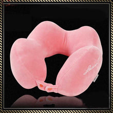 Load image into Gallery viewer, Outdoor Neck Support Pillow Headrest Travel Folding Slow Rebound Journey Trip Cushion Memory Foam Travel Pillow Neck Pillow, Ideal for Airplane Travel Comfortable Lightweight Improved Support Design Machine Washable Cover Must Have Travel Accessories
