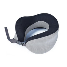 Load image into Gallery viewer, Outdoor Neck Support Pillow Headrest Travel Folding Slow Rebound Journey Trip Cushion Memory Foam Travel Pillow Neck Pillow, Ideal for Airplane Travel Comfortable Lightweight Improved Support Design Machine Washable Cover Must Have Travel Accessories
