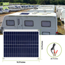 Load image into Gallery viewer, Outdoor Solar Panel 12V 25W Car Battery Charger
