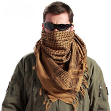 Load image into Gallery viewer, Outdoor Unisex Army Military Tactical Arab Shemagh Cotton Scarves Hunting Paintball Head Scarf Face Mesh Desert Bandanas Scarf Keffiyeh Women Men Scarf Shawl Wrap Pattern of Arab Shemagh Keffiyeh Men Arab Kufiyah Keffiyeh Arabic Muslim Head Wrap
