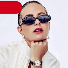Load image into Gallery viewer, Oval Sunglasses For Women Retro Designer Glasses For  Women/Men Small Eyewear For Women Tiny Small 90s Sunglasses Women Polarized Retro Oval Sunglasses Tinted Glasses
