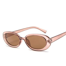 Load image into Gallery viewer, Oval Sunglasses For Women Retro Designer Glasses For  Women/Men Small Eyewear For Women Tiny Small 90s Sunglasses Women Polarized Retro Oval Sunglasses Tinted Glasses
