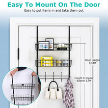 Load image into Gallery viewer, Over The Door Hooks Organizer
