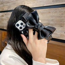 Load image into Gallery viewer, Oversized Beautiful Cute Bowknot Ribbon Cute Unique Pattern Case Soft Lightweight Leather Wrist Holder Stand Soft Phone Case For iPhone 14 13 7 8 Plus X XS XR MAX 11 Pro Phone Case
