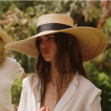 Load image into Gallery viewer, Oversized Big Modern Straw Hats For Women Summer Large Brim Sun Hat Luxury Beach Hat UV Protection Comfortable Hat For Party Summer Accessories
