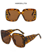 Load image into Gallery viewer, Oversized Leopard Unique &amp; Attractive Designer Sunglasses For Women &amp; Men Luxury Shades In Brown Square Size Sun Glasses Luxury Square Gradient Sun Glasses Shades

