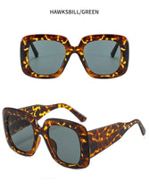 Load image into Gallery viewer, Oversized Leopard Unique &amp; Attractive Designer Sunglasses For Women &amp; Men Luxury Shades In Brown Square Size Sun Glasses Luxury Square Gradient Sun Glasses Shades
