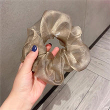 Load image into Gallery viewer, Oversized Scrunchies Organza Hair Ties Elastic Hair Band Women Girs Ponytail Holder Fashion Hair Ropes Ponytail Holder Hair Tie Ponytail Holder Accessories for Women Girls
