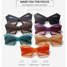 Load image into Gallery viewer, Oversized Square Cateye Polarized Sunglasses Big Trendy Style Fashionable Personality Big Frame Sunglasses New Fashionable &amp; Popular Street Style Sunglasses For Women
