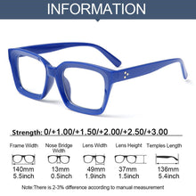 Load image into Gallery viewer, Oversized  Square Reading Glasses  For Men Women Portable Large Frame High Definition Computer Gaming Eyeglasses Eye Protection Eyewear Diopter 0~+ 3.00

