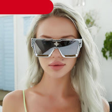 Load image into Gallery viewer, Oversized Square Rimless Shades UV400 Shape Sunglasses For Women New Fashionable New Big Frame Sun Glasses for Female New Latest Attractive Large Flat Top Eyewear For  Unisex
