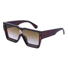 Load image into Gallery viewer, Oversized Square Rimless Shades UV400 Shape Sunglasses For Women New Fashionable New Big Frame Sun Glasses for Female New Latest Attractive Large Flat Top Eyewear For  Unisex
