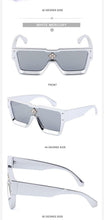 Load image into Gallery viewer, Oversized Square Rimless Shades UV400 Shape Sunglasses For Women New Fashionable New Big Frame Sun Glasses for Female New Latest Attractive Large Flat Top Eyewear For  Unisex
