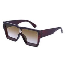 Load image into Gallery viewer, Oversized Square Shape Sunglasses For Women &amp; Men New  Luxury Design Sun Glasses For Female New Fashionable  Large Frame Silver Mirror Eyewear
