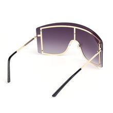 Load image into Gallery viewer, Oversized Women Blue &amp; Yellow Gradient Sunglasses  Fashionable Rimless In Metal For Female New Shades Personality Eyewear
