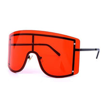 Load image into Gallery viewer, Oversized Women Blue &amp; Yellow Gradient Sunglasses  Fashionable Rimless In Metal For Female New Shades Personality Eyewear
