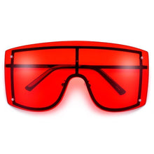 Load image into Gallery viewer, Oversized Women Blue &amp; Yellow Gradient Sunglasses  Fashionable Rimless In Metal For Female New Shades Personality Eyewear
