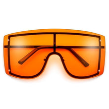 Load image into Gallery viewer, Oversized Women Blue &amp; Yellow Gradient Sunglasses  Fashionable Rimless In Metal For Female New Shades Personality Eyewear
