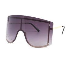 Load image into Gallery viewer, Oversized Women Blue &amp; Yellow Gradient Sunglasses  Fashionable Rimless In Metal For Female New Shades Personality Eyewear
