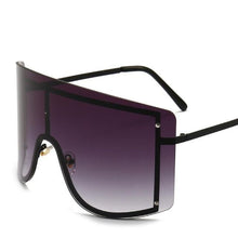 Load image into Gallery viewer, Oversized Women Blue &amp; Yellow Gradient Sunglasses  Fashionable Rimless In Metal For Female New Shades Personality Eyewear
