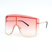 Load image into Gallery viewer, Oversized Women Blue &amp; Yellow Gradient Sunglasses  Fashionable Rimless In Metal For Female New Shades Personality Eyewear
