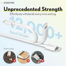 Load image into Gallery viewer, Overtime iPhone MFI Certified 10ft USB-C to Lightning Charging Cable
