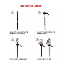 Load image into Gallery viewer, Owl Solar LED Lights with Decorative Stake
